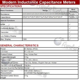 Multimetro UNI-T UT601 / Medidor de Capacitancia y Resistencia