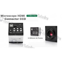 Microscopio Trinocular Baku BA-008T + Cámara CCD HDMI 14 Millones Pixeles