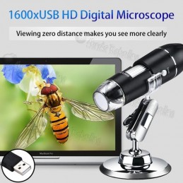 Microscopio Digital USB Modelo 1600X 2.0 MP / 8 Luces LED