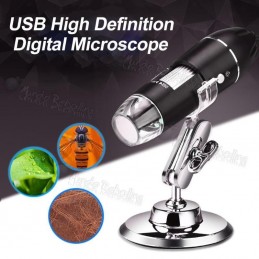 Microscopio Digital USB Modelo 1600X 2.0 MP / 8 Luces LED