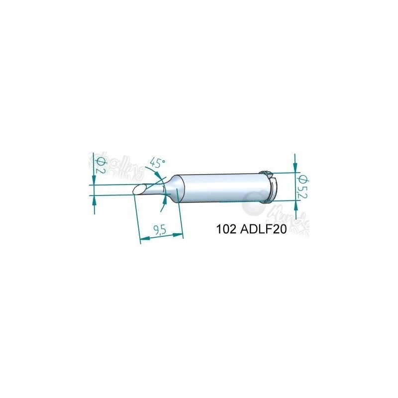 Punta Bisel 2.0mm / ERSA i-CON ERSADUR / 102ADLF20