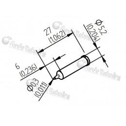 Punta ERSA 0,3mm / Para línea iCon / Aleación Plata / 102PDLF03