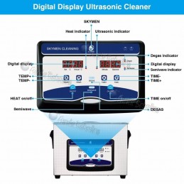 Limpador (Tina) Ultrasonido JP-040S Digital / 10 Lts / 200W / 220V / Con Calefactor *