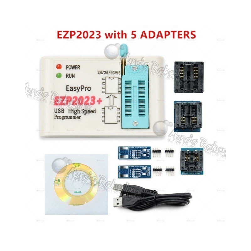 Programador USB SPI Original EZP2023 con 5 adaptadores / Compatible Bios EEPROM 24, 25, 93, 95