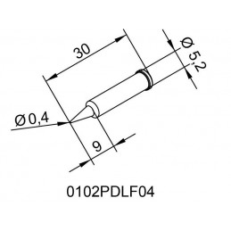 PUNTA FINA PARA ICON 0.4 MM CORTA / 102PDLF04 *