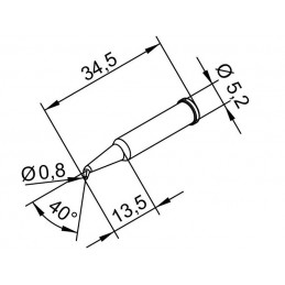 PUNTA FINA PARA ICON 0.8 MM LARGA / 102PDLF08L *