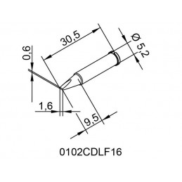 PUNTA PALETA PARA ICON 1.6 MM / 102PDLC16 *