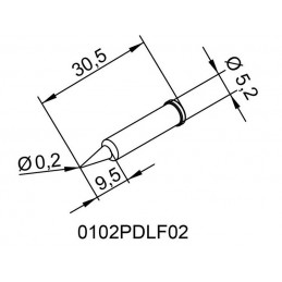 PUNTA PARA ICON 0.2 MM (UTILIZAR CON PRECALENTADOR) / 102PDLF02 *