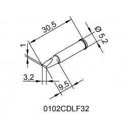 PUNTA PALETA PARA ICON 3.2 MM / 102PDLC32 *