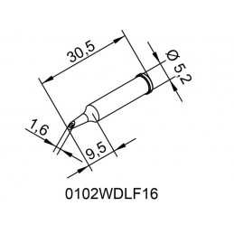 PUNTA MINIOLA PARA ICON 1.6 MM / 102WDLF16 *