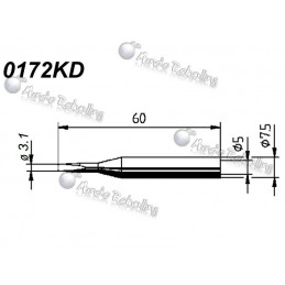 PUNTA PALETA PARA CAUTIN ERSA 920BD 25W / 172KD