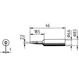 PUNTA PALETA 2.2 MM PARA 960ED - 840CDJ - 760CD - CD / 832CD *