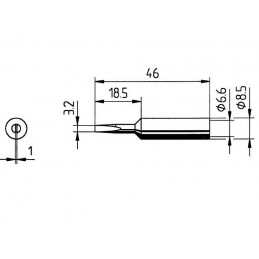 PUNTA PALETA 3.2 MM PARA 960ED - 840CDJ - 760CD - CD / 832ED *